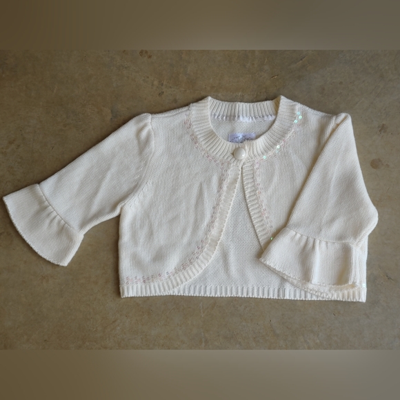 Vintage Justice Cream Sequins Cardigan - Picture 5 of 8